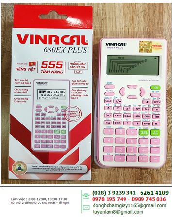 VINACAL 680EX PLUS; Máy tính học sinh mang vào phòng thi Vinacal 680EX PLUS chính hãng _Bảo hành 2 năm